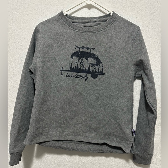Patagonia Live Simply Uprisal Crewneck Gray Thick Sweatshirt size S - Picture 1 of 9